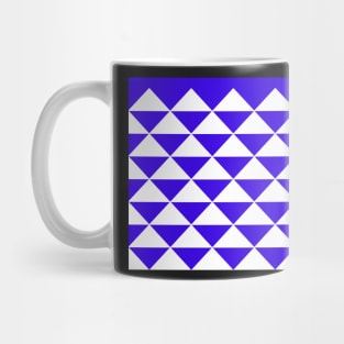 Abstract Triangles pattern - blue and white. Mug